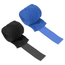 Uxcell Boxing Hand Wraps 1 Set 98 Inch Length Elastic Boxing Wraps Cotton Fist Mitts Wrist Straps Protection, Black Blue