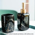 thumbnail image 6 of Soap Dispenser Bathroom Accessories Set 4 Pcs Bathroom Soap Dispenser Set - 1 Soap Dispenser, 2 Tumblers, 1 Soap Dish, Glossy Black, 6 of 9