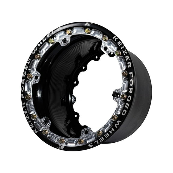 Keizer 1585BCFBLTB 15x8 Direct Mount Beadlock Wheel, 4 Off, Black