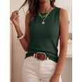 thumbnail image 4 of PRETTYGARDEN Tank Top for Women Summer Sleeveless Sweater Tops Spring Business Casual Work Shirts Ribbed Knit Blouses, 4 of 10