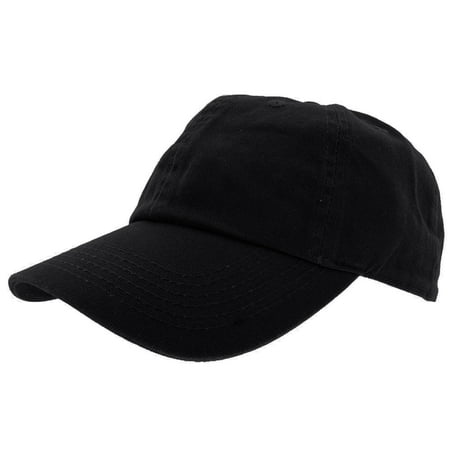 Falari Baseball Cap Hat 100% Cotton Adjustable Size Black