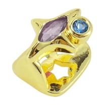 Unique Bargains 1 Pc Fake Grills Hip Hop Rhinestone Teeth Grillz Gold Tone