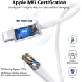 thumbnail image 6 of compatible for iphone 14 13 12 11 Fast Charger, 2-Pack with 6.6FT USB C Connector Hi-Speed Cable with compatible for iphone 14/13/13Pro/12/12 Pro/11/11Pro/XS/Max/XR/X/8 Plus,iPad, 6 of 9
