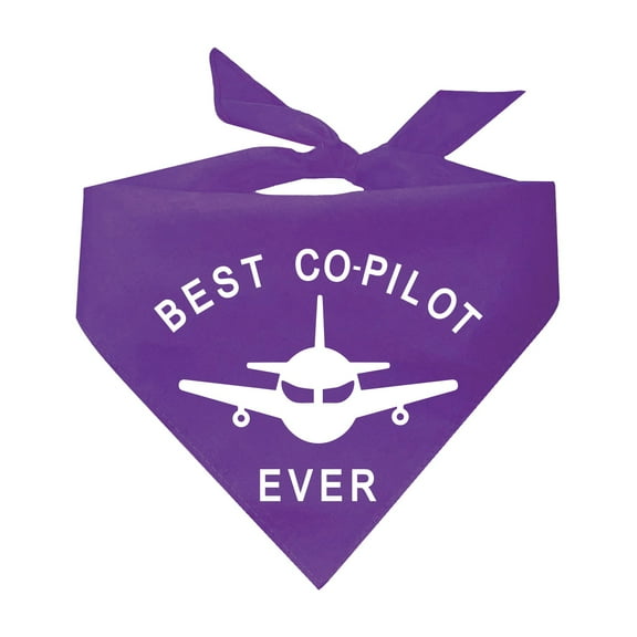 Best Co-Pilot Ever Triangle Dog Bandana (Assorted Colors)