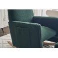 thumbnail image 6 of Nursery Rocking Chair with Adjustable Footrest & Ergonomic Backrest, Teddy Fabric Glider Chair with Side Pocket & Thick Seat Cushion, Rocking Accent Chair for Living Room Bedroom Office, Green, 6 of 7