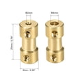 thumbnail image 3 of 2mm to 4mm Bore Rigid Coupling, 20mm Length 9mm Diameter, Copper Shaft Coupler Connector Brass Tone 4Pcs, 3 of 3