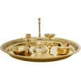 thumbnail image 3 of Hashcart¬Æ Brass Puja Thali Set (8.75 Inch, Medium) - Puja Thali Aarti Thali for Home Mandir, Temple | Diwali Decoration, Diwali Thali, 3 of 6