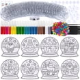 thumbnail image 2 of Kit Art Craft Winlyn, 24 globos de nieve navideños, atrapasoles, 2 of 9