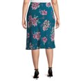 thumbnail image 3 of Terra & Sky Women's Plus Size Floral Slip Skirt, 3 of 6