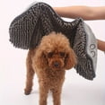 thumbnail image 3 of Quick-Dry Absorbent Pet Towel - Soft Chenille Pocket Bath Towel with Grip, Ultra-Fast-Drying Microfiber for Dogs, Cats, Small to Large Breeds - Post-Bath & Swim Towel for Wet Pets, 3 of 8