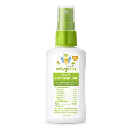 Babyganics Natural Insect Repellent Spray with Plant and Essential Oils, 2 fl oz