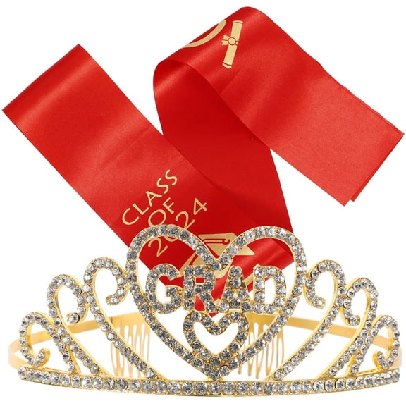 Masteelf Party Sash Golden Crown Strap Miss 160.00X9.50X0.10CM