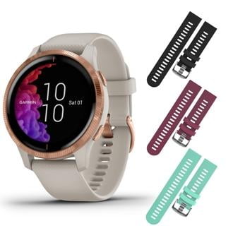 Garmin Venu GPS Smartwatch with AMOLED Display and Included Wearable4U 3 Straps Bundle