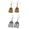 thumbnail image 1 of 2 pares de pendientes para mujer, campana bohemia, borla, , Tribal, gitano Yinane Pendientes colgantes de campana para mujer, 1 of 6