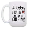 thumbnail image 2 of ThisWear Stepmom Mug Set It Takes Loving Heart to be a Step Mom Step Mom 2 Pack 15oz Mugs Cups White, 2 of 4
