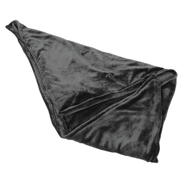 Minkissy 1Pc Portable Grey Coral Fleece Heated Blanket Shawl for Home Use with Fast Heating