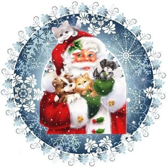 HOMFUN-pintura de diamantes 5D Diy "paisaje de Santa Claus", bordado de resina, punto de cruz hecho a mano, regalo