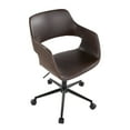 thumbnail image 4 of LumiSource Margarite Task Chair in Black Metal, Espresso PU color, 4 of 7