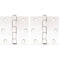 thumbnail image 2 of Standard Square Corner Hinge, 3 Inches, 2-Pack, Satin Stainless Steel by Stone Harbor Hardware, 2 of 2