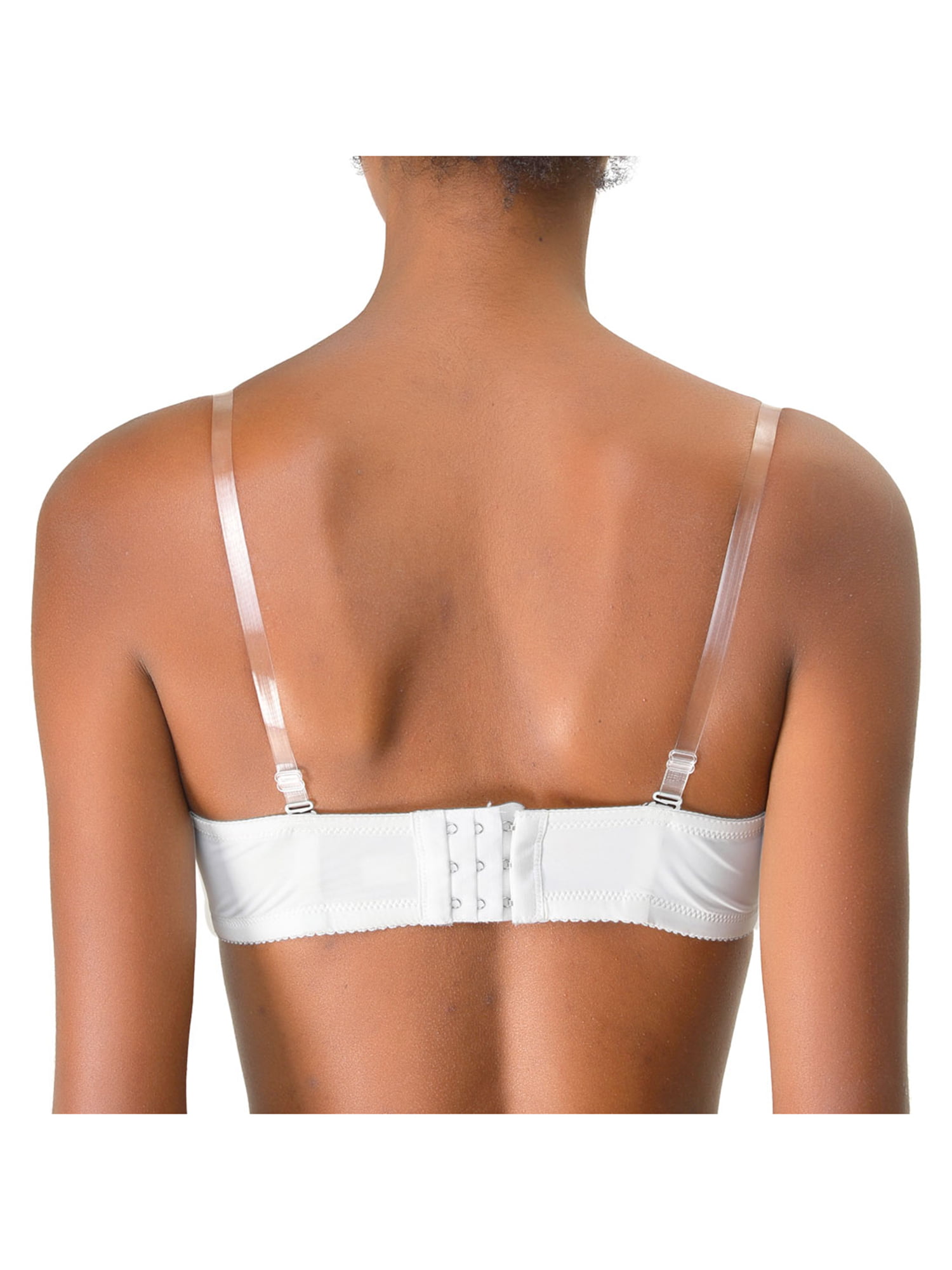 5 Pairs Clear Crystal Invisible Bra Set Shoulder Straps by Fullness