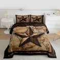 thumbnail image 2 of Homewish Texas Stars Bedding Comforter Set 2pcs for Teens Boys Girls,Abstract Retro Vintage Twin Comforter Sets Microfiber,Western Theme Breathable Bedding Set,Breathable Home Decor,Reversible, 2 of 8