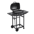 thumbnail image 6 of 2 Burner BBQ Propane Gas Grill with Side Burner 24000 BTU Output Stainless Steel Barbecue Grill with Enameled Grates and Side Tables for Outdoor Cooking Kitchen and Patio Backyard, 6 of 8