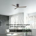 thumbnail image 3 of Matthews Fan Company IR3H-TB-GA-60 Irene 60" Textured Bronze Hugger Ceiling Fan with 3 Gray Ash Blades, Remote and Wall Control, Indoor/Outdoor Damp Rated, 3 of 6