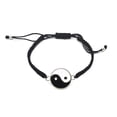 thumbnail image 5 of rygai Couple Bracelet Handmade Braided Adjustable Round Beads Alloy Tai Chi Yin Yang Men Women Rope String Fashion Jewelry,White, 5 of 8