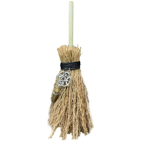 Mini Broom Straw Witch Brooms with Crystal Pendant Decorations for ...