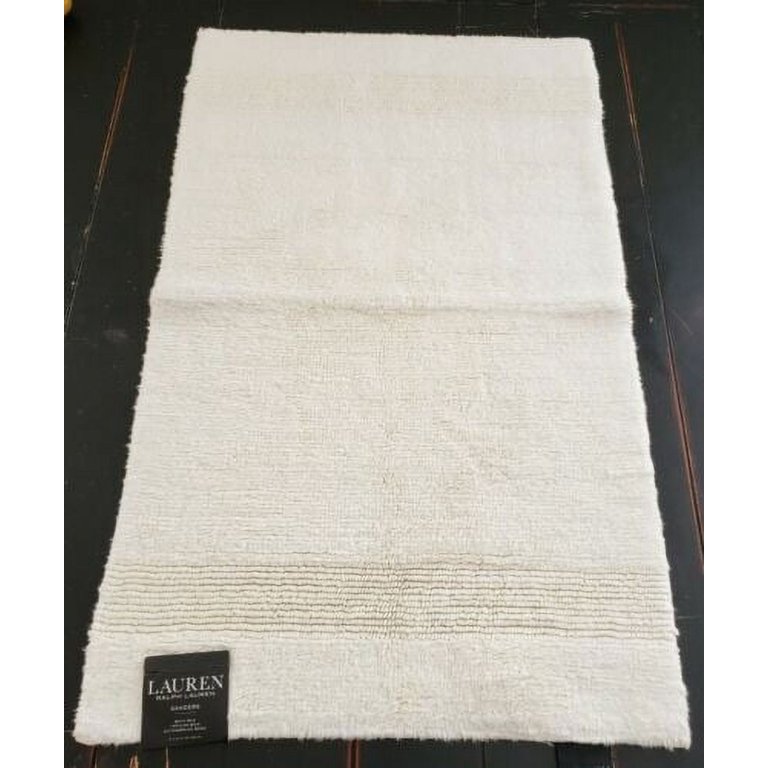 Ralph Lauren LINEN CREAM Sanders Cotton Bath Rug, 21