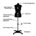 thumbnail image 3 of GEX Black Female Fabric Adjustable Mannequin Dress Form for Sewing Women's Mannequin Body Torso with Stand Large, 3 of 5