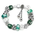 thumbnail image 2 of Green & Silvertone Charm Bracelet, 2 of 2