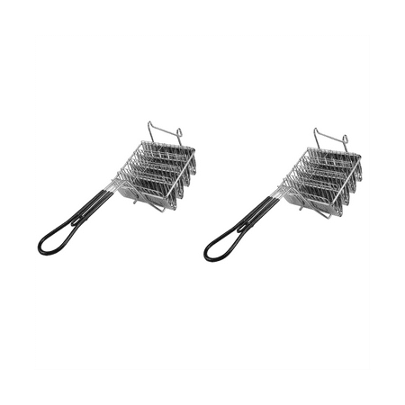 

2Pcs Taco Fryer Basket Taco Shell Fryer Holds 4 Shells Deep Fryer Taco Holders Basket with Grip Handle