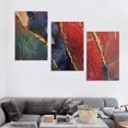 thumbnail image 4 of nygtbtfer Abstract Gold and Red Marble Wall Art Alcohol Ink Canvas Pictures Office Wall Decor Modern Brown Fluid Print Paintings Living Room Bedroom Artwork Kitchen Home Decoration 12x16x3pcs, 4 of 4