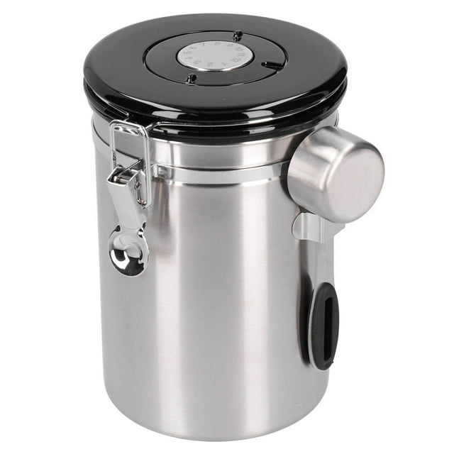 Ccdes Coffee Bean Container with Exhaust Valve Tea Leaf Storage Canister for Kitchen Use,Canister,Kitchen Accessory