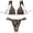 Black#9527, variant on BOOMNY Womens Bikini Sets 2 Peice Swimsuit For Women Hawaii Graphic Swimwear Spaghetti Straps Low Rise Cozy Soft Bathing Suits