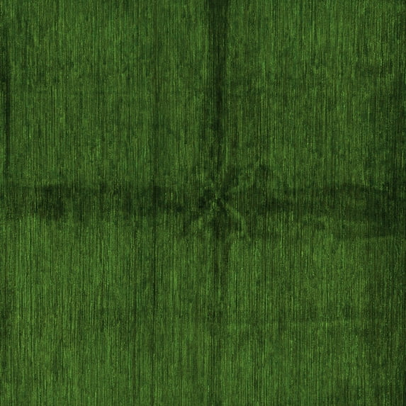 Ahgly Company Indoor Square Abstract Green Modern Area Rugs, 4' Square