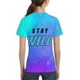 thumbnail image 4 of Ben Azelart Stay Wild Kids T-Shirt 3d Printed Graphic T-Shirts Boys And Girls Short Sleeve Shirts For Youth Kids X-Small, 4 of 7