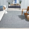 thumbnail image 3 of SAFAVIEH Braided Gino Distressed Machine Washable Reversible Area Rug, Dark Blue/Ivory, 8' x 8' Square, 3 of 13