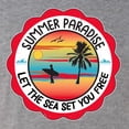 thumbnail image 6 of Wild Bobby Summer Paradise Let the Sea Set You Free Women Tri-Blend Racerback Tank Top, 6 of 6