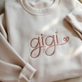 thumbnail image 2 of Embroidered Gigi Sweatshirt: Grandma Gift, Mother's Day, 2 of 5