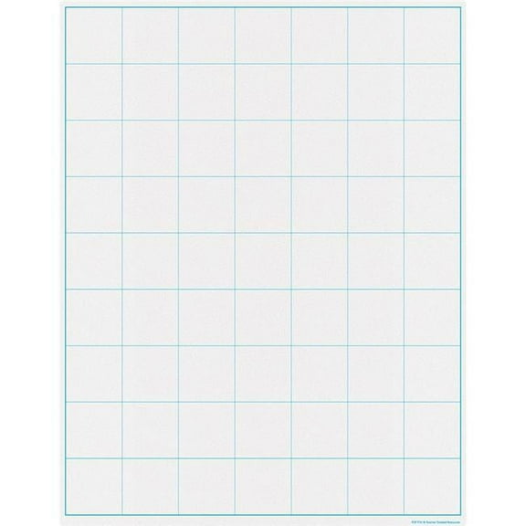Graphing Grid Large Squares Write-On/Wipe-Off Chart 17x22 [TCR7116]