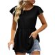 thumbnail image 1 of Blusas casuales de manga corta con cuello redondo de color sólido para mujer OAVQHLG3B Store  lin121212, 1 of 4