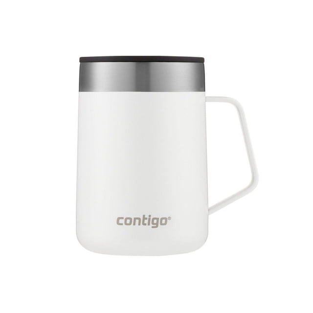 Contigo Streeterville Stainless Steel Mug with Splash-Proof Lid, 14 oz (414 ml), Vacuum-Insulated Tumbler with Handle for Coffee & Tea, Salt