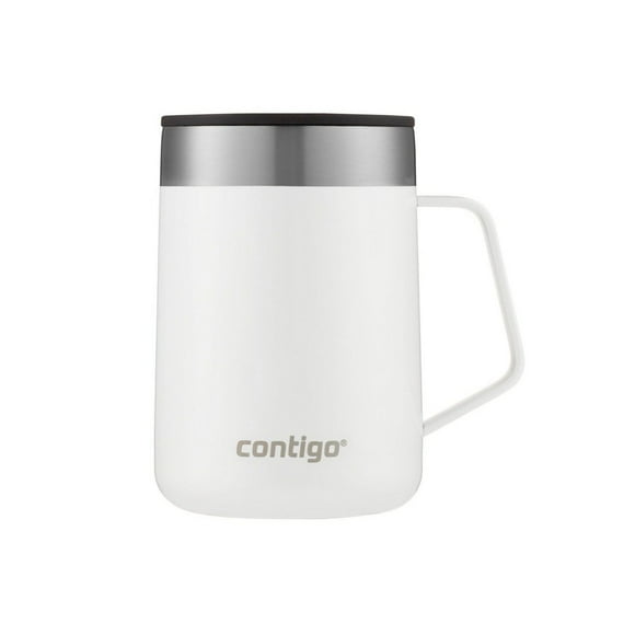 Contigo Streeterville Stainless Steel Mug with Splash-Proof Lid, 14 oz (414 ml), Vacuum-Insulated Tumbler with Handle for Coffee & Tea, Salt