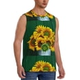 thumbnail image 2 of Balery Sunflowers in Bucket Men's Sleeveless Muscle Shirts Workout Tank Top, Moisture Wicking, Odor Protection-X-Large, 2 of 8
