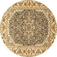thumbnail image 1 of Ahgly Company Indoor Round Medallion Brown Traditional Area Rugs, 6' Round, 1 of 4