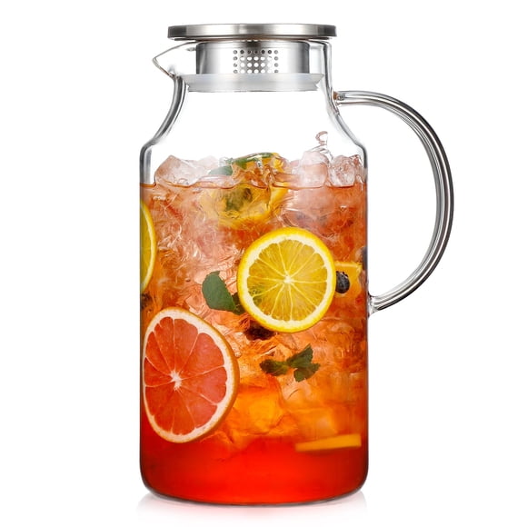 Jarra de vidrio Snuvid de borosilicato de 3,8 L con tapa y pico vertedor