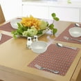 thumbnail image 4 of Ambesonne East Place Mats Set of 4, Curvy Lines Circles Tile, Standard Size, Scarlet Lavender, 4 of 6