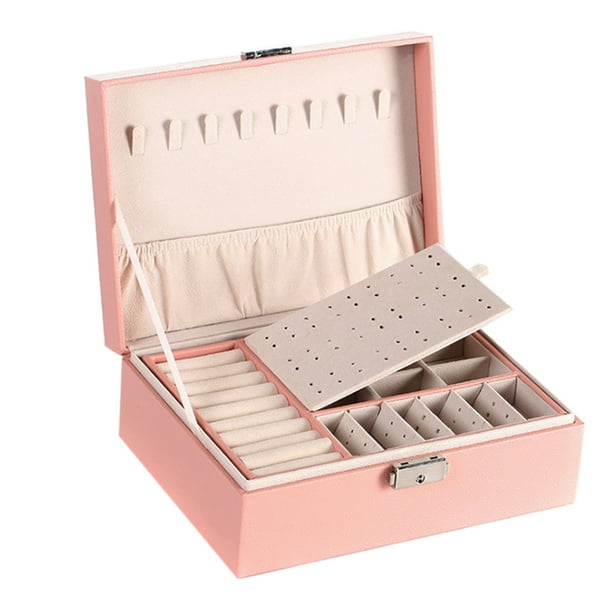 Pink leather jewelry on sale box